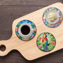 Load image into Gallery viewer, 8Pcs Wooden Cats 5D Diamond Painting Kits Shining Drink Coasters for Party Decor