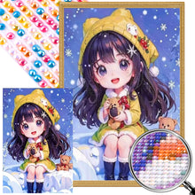 Load image into Gallery viewer, AB Diamond Painting - Full Round - Cute Girl (40*60CM)