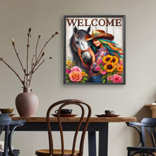 Load image into Gallery viewer, Diamond Painting - Full Round - Cowboy Girl And Horse (35*40CM)