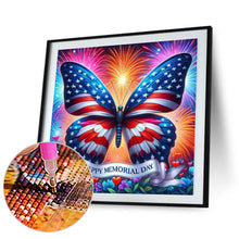 Load image into Gallery viewer, Diamond Painting - Full Round - Independence Day Butterfly (30*30CM)