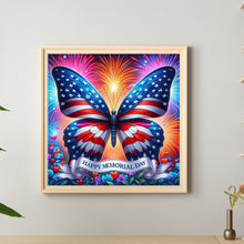 Load image into Gallery viewer, Diamond Painting - Full Round - Independence Day Butterfly (30*30CM)