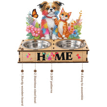Load image into Gallery viewer, 5D DIY Diamond Painting Water Feeder Diamond Art Dog Bowl for Small Medium Pets