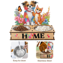 Load image into Gallery viewer, 5D DIY Diamond Painting Water Feeder Diamond Art Dog Bowl for Small Medium Pets
