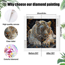 Load image into Gallery viewer, Diamond Painting - Partial Special Shaped - Tiger (30*30CM)