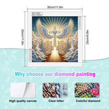 Load image into Gallery viewer, Diamond Painting - Partial Special Shaped - Winged Cross (30*30CM)