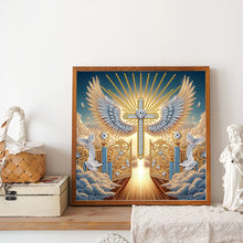 Load image into Gallery viewer, Diamond Painting - Partial Special Shaped - Winged Cross (30*30CM)