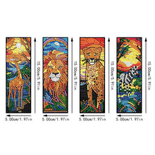 Load image into Gallery viewer, 4Pcs Special Shaped Beautiful Pattern 5D DIY Diamond Art Book Mark for Beginners