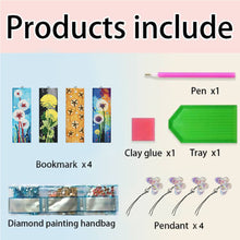 Load image into Gallery viewer, 4Pcs Special Shaped Beautiful Pattern 5D DIY Diamond Art Book Mark for Beginners