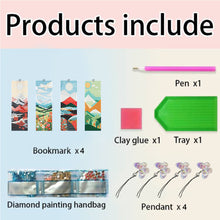 Load image into Gallery viewer, 4Pcs Special Shaped Beautiful Pattern 5D DIY Diamond Art Book Mark for Beginners