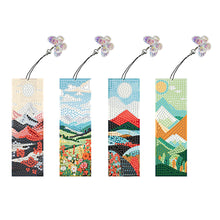 Load image into Gallery viewer, 4Pcs Special Shaped Beautiful Pattern 5D DIY Diamond Art Book Mark for Beginners