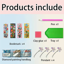 Load image into Gallery viewer, 4Pcs Special Shaped Beautiful Pattern 5D DIY Diamond Art Book Mark for Beginners