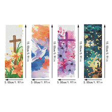 Load image into Gallery viewer, 4Pcs Special Shaped Beautiful Pattern 5D DIY Diamond Art Book Mark for Beginners