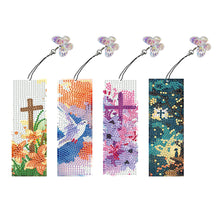 Load image into Gallery viewer, 4Pcs Special Shaped Beautiful Pattern 5D DIY Diamond Art Book Mark for Beginners