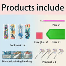 Load image into Gallery viewer, 4Pcs Special Shaped Beautiful Pattern 5D DIY Diamond Art Book Mark for Beginners