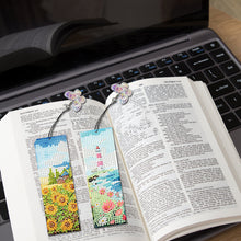 Load image into Gallery viewer, 4Pcs Special Shaped Beautiful Pattern 5D DIY Diamond Art Book Mark for Beginners