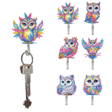 Load image into Gallery viewer, 6Pcs Acrylic Colorful Owl 5D DIY Diamond Painting Art Hooks for Beginners Adults