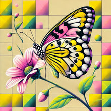 Load image into Gallery viewer, Diamond Painting - Full Round - Butterfly In Squares (30*30CM)