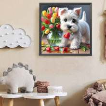 Load image into Gallery viewer, Diamond Painting - Full Round - West Highlands And Tulips (40*40CM)