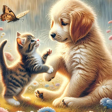 Load image into Gallery viewer, Diamond Painting - Full Round - Cat And Dog (40*40CM)