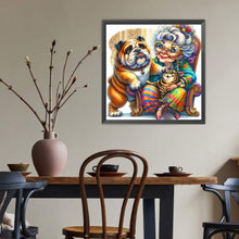 Load image into Gallery viewer, Diamond Painting - Full Round - Grandma'S Cat And Dog (40*40CM)