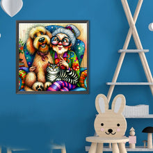 Load image into Gallery viewer, Diamond Painting - Full Round - Grandma'S Cat And Dog (40*40CM)
