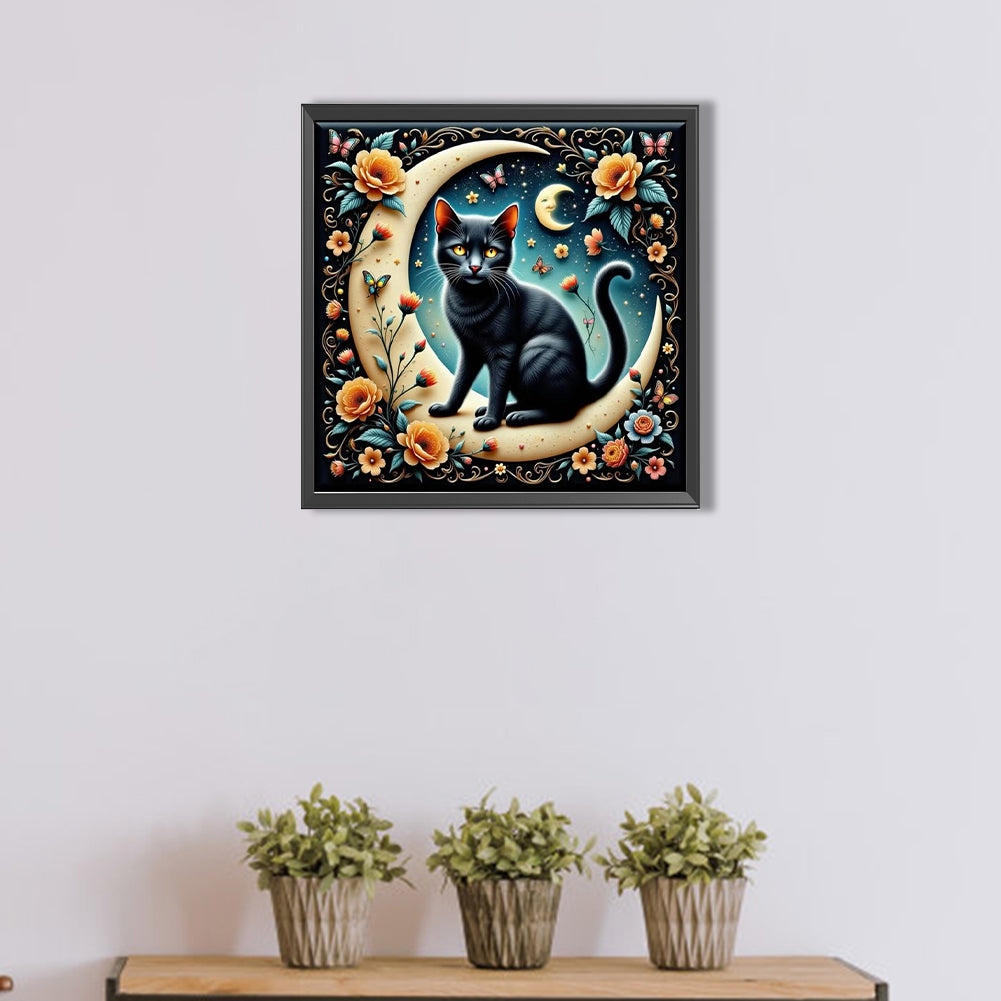 AB Diamond Painting - Full Square - Black Cat (40*40CM)