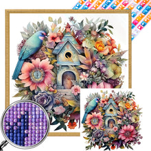 Load image into Gallery viewer, AB Diamond Painting - Full Square - Flower And Bird House (40*40CM)