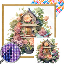Load image into Gallery viewer, AB Diamond Painting - Full Square - Flower And Bird House (40*40CM)