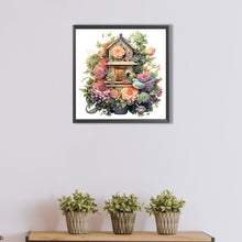 Load image into Gallery viewer, AB Diamond Painting - Full Square - Flower And Bird House (40*40CM)