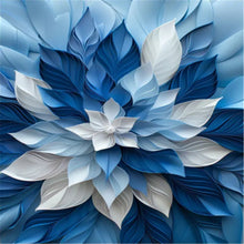 Load image into Gallery viewer, AB Diamond Painting - Full Square - Blue And White Flowers (35*45CM)