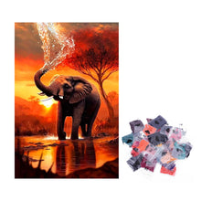 Load image into Gallery viewer, Diamond Painting - Full Round - Elephant At Dusk (40*70CM)