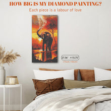 Load image into Gallery viewer, Diamond Painting - Full Round - Elephant At Dusk (40*70CM)