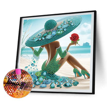 Load image into Gallery viewer, 4pcs Partial Special Diamond Painting Set - Beautiful Skirt Girl (30*30CM)
