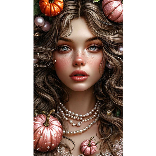 AB Diamond Painting - Full Round - Pumpkin Girl (40*70CM)