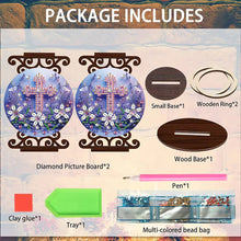 Load image into Gallery viewer, Wooden Diamond Painting Candle Holder Rhinestone Drawing Candlestick Decor