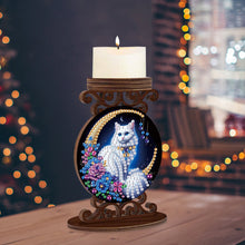 Load image into Gallery viewer, Wooden Diamond Painting Candle Holder Rhinestone Drawing Candlestick Decor