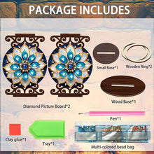 Load image into Gallery viewer, Wooden Diamond Painting Candle Holder Rhinestone Drawing Candlestick Decor