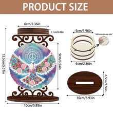 Load image into Gallery viewer, Wooden Diamond Painting Candle Holder Rhinestone Drawing Candlestick Decor