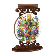 Load image into Gallery viewer, Wooden Diamond Painting Candle Holder Rhinestone Drawing Candlestick Decor