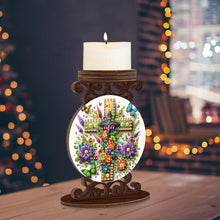 Load image into Gallery viewer, Wooden Diamond Painting Candle Holder Rhinestone Drawing Candlestick Decor