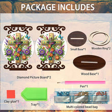 Load image into Gallery viewer, Wooden Diamond Painting Candle Holder Rhinestone Drawing Candlestick Decor