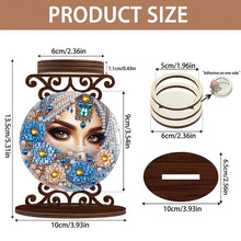 Load image into Gallery viewer, Wooden Diamond Painting Candle Holder Rhinestone Drawing Candlestick Decor