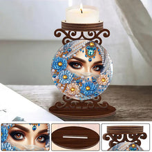 Load image into Gallery viewer, Wooden Diamond Painting Candle Holder Rhinestone Drawing Candlestick Decor