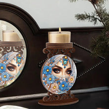 Load image into Gallery viewer, Wooden Diamond Painting Candle Holder Rhinestone Drawing Candlestick Decor