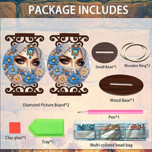 Load image into Gallery viewer, Wooden Diamond Painting Candle Holder Rhinestone Drawing Candlestick Decor