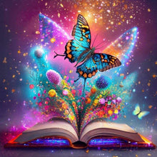 Load image into Gallery viewer, Diamond Painting - Full Square - Butterfly In Book (40*40CM)