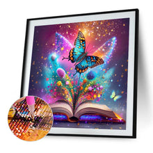 Load image into Gallery viewer, Diamond Painting - Full Square - Butterfly In Book (40*40CM)