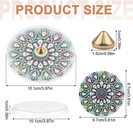 2Pcs Acrylic Special Shaped Beautiful Pattern 5D DIY Diamond Art Incense Holder