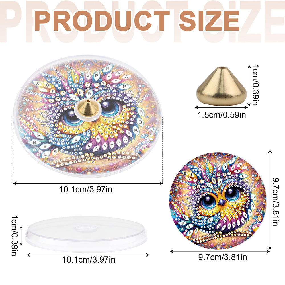 2Pcs Acrylic Special Shaped Beautiful Pattern 5D DIY Diamond Art Incense Holder