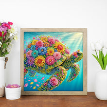 Load image into Gallery viewer, Diamond Painting - Partial Special Shaped - Flower Turtle (30*30CM)